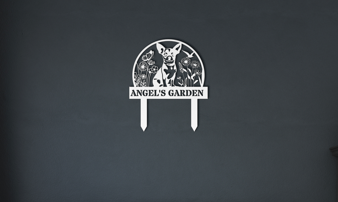 Custom Dog Garden Stake - Personalized Metal Yard Sign