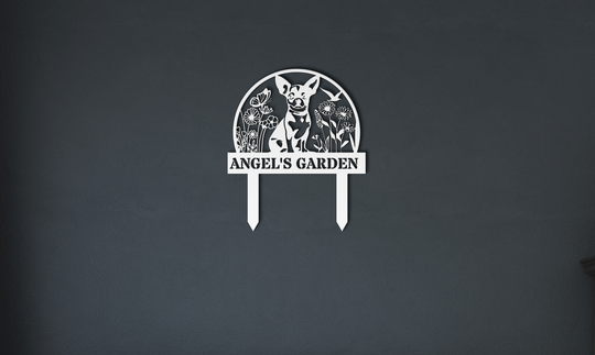 Custom Dog Garden Stake - Personalized Metal Yard Sign