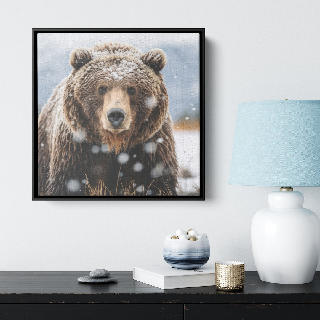 grizzly bear, canvas art - Tailored Wall ExpressionsCanvasframedcanvasblk36x36