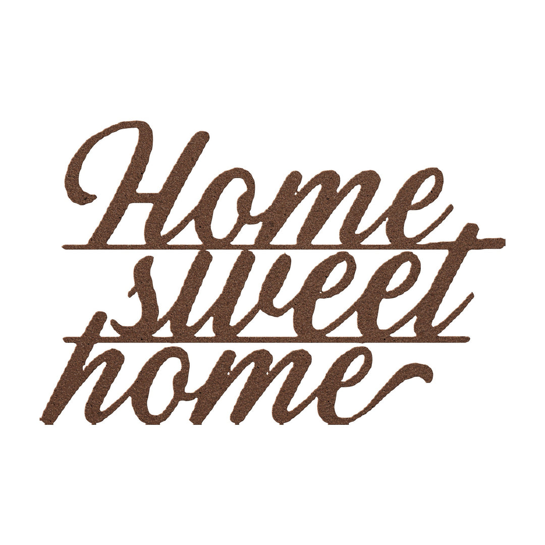home sweet home metal sign in cursive with 4 color options Wall Art teelaunch Copper 14 Inch