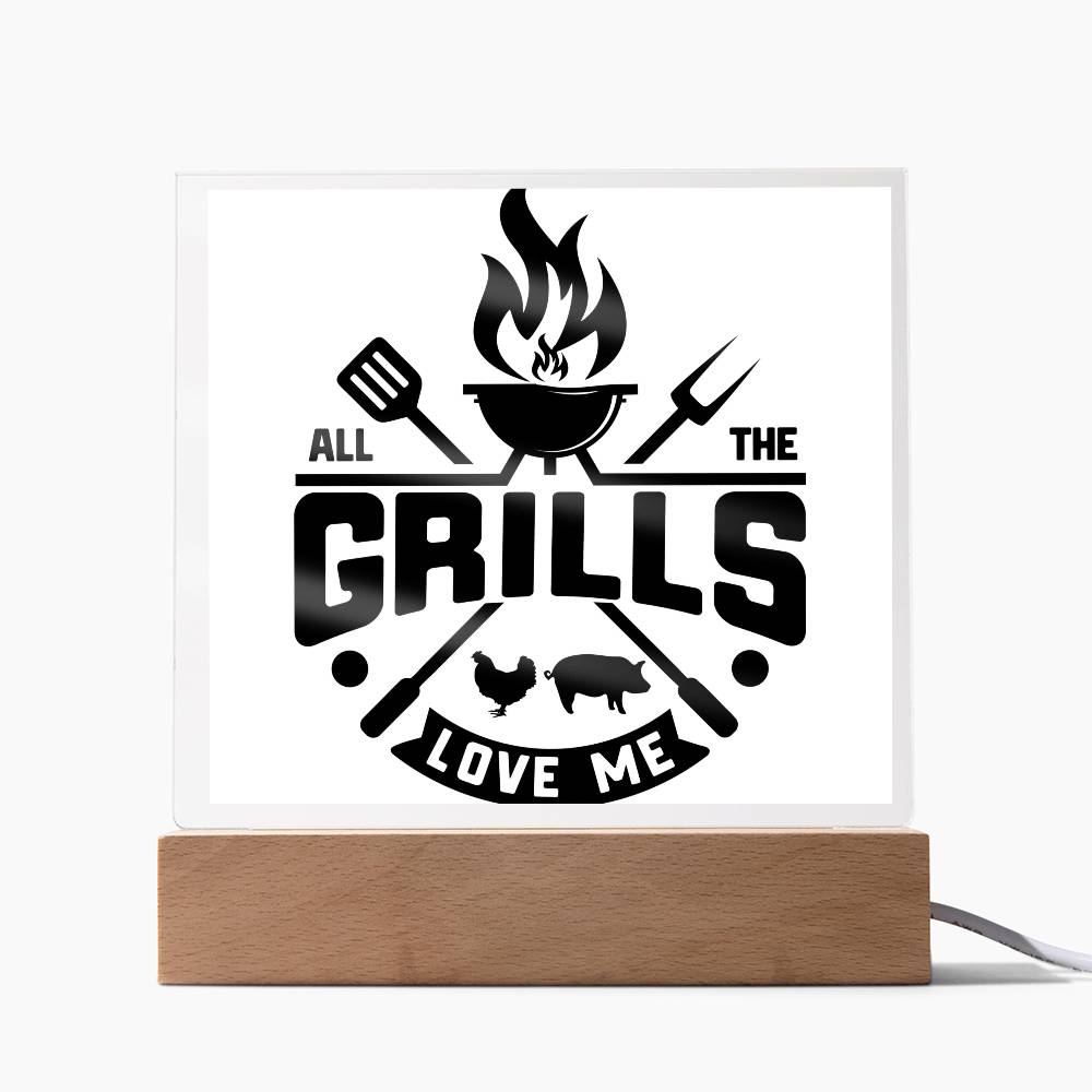 humorous acrylic art Grill love me - Tailored Wall ExpressionsLED SignsSO - 13383897