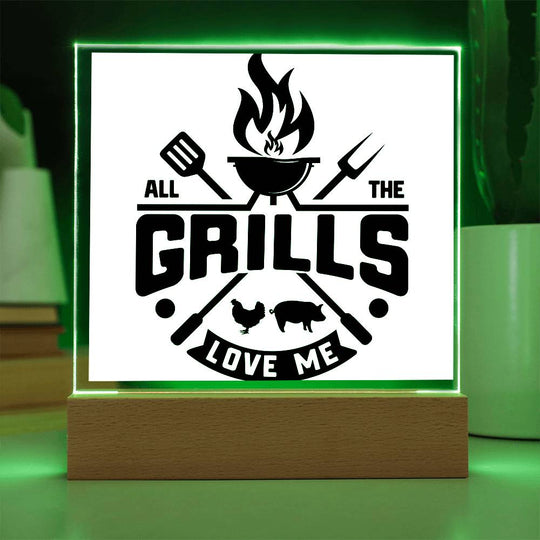 humorous acrylic art Grill love me - Tailored Wall ExpressionsLED SignsSO - 13383899