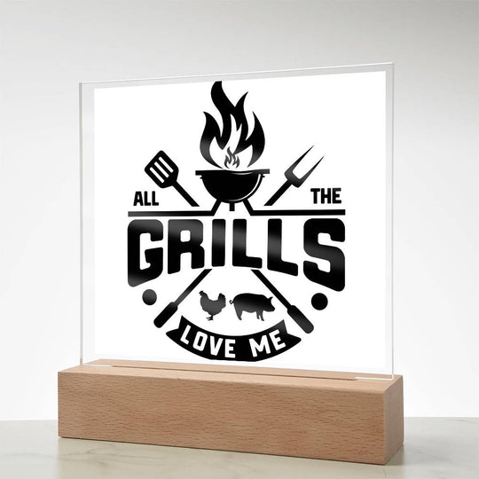 humorous acrylic art Grill love me - Tailored Wall ExpressionsLED SignsSO - 13383899