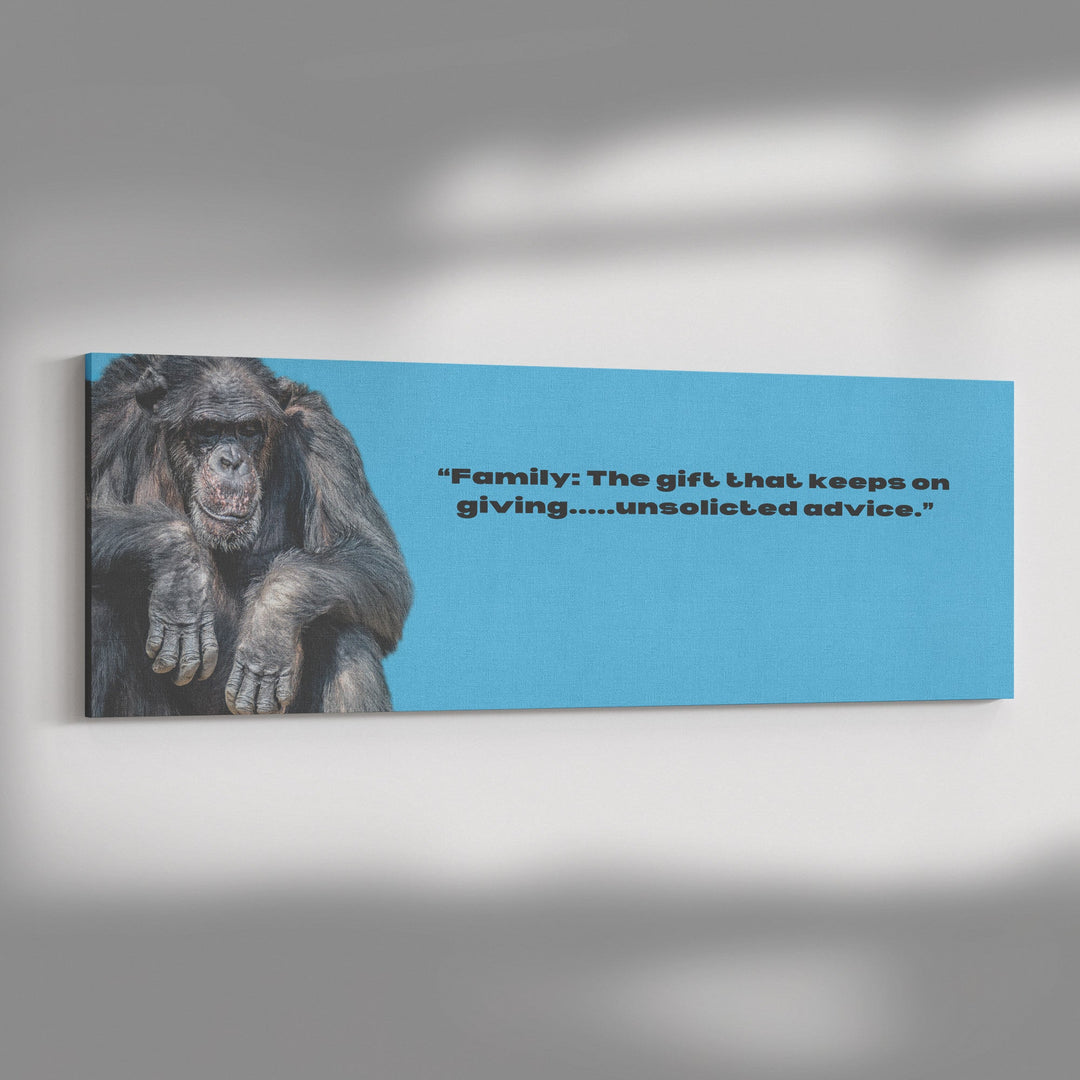 humorous saying featuring a gorilla - Tailored Wall ExpressionsCanvas139006