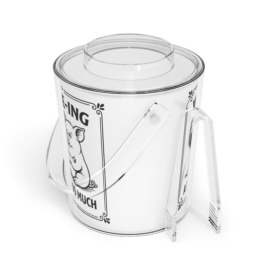 Funny Wine Ice Bucket with Tongs, Pig Lover Gift