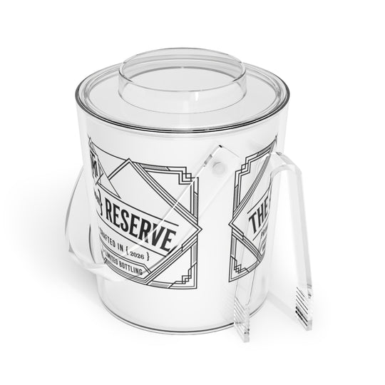 Personalized Art Deco Ice Bucket with Tongs, 3 Quart