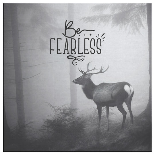 inspirational canvas featuring a deer in misty forest Canvas teelaunch 36x36 .75