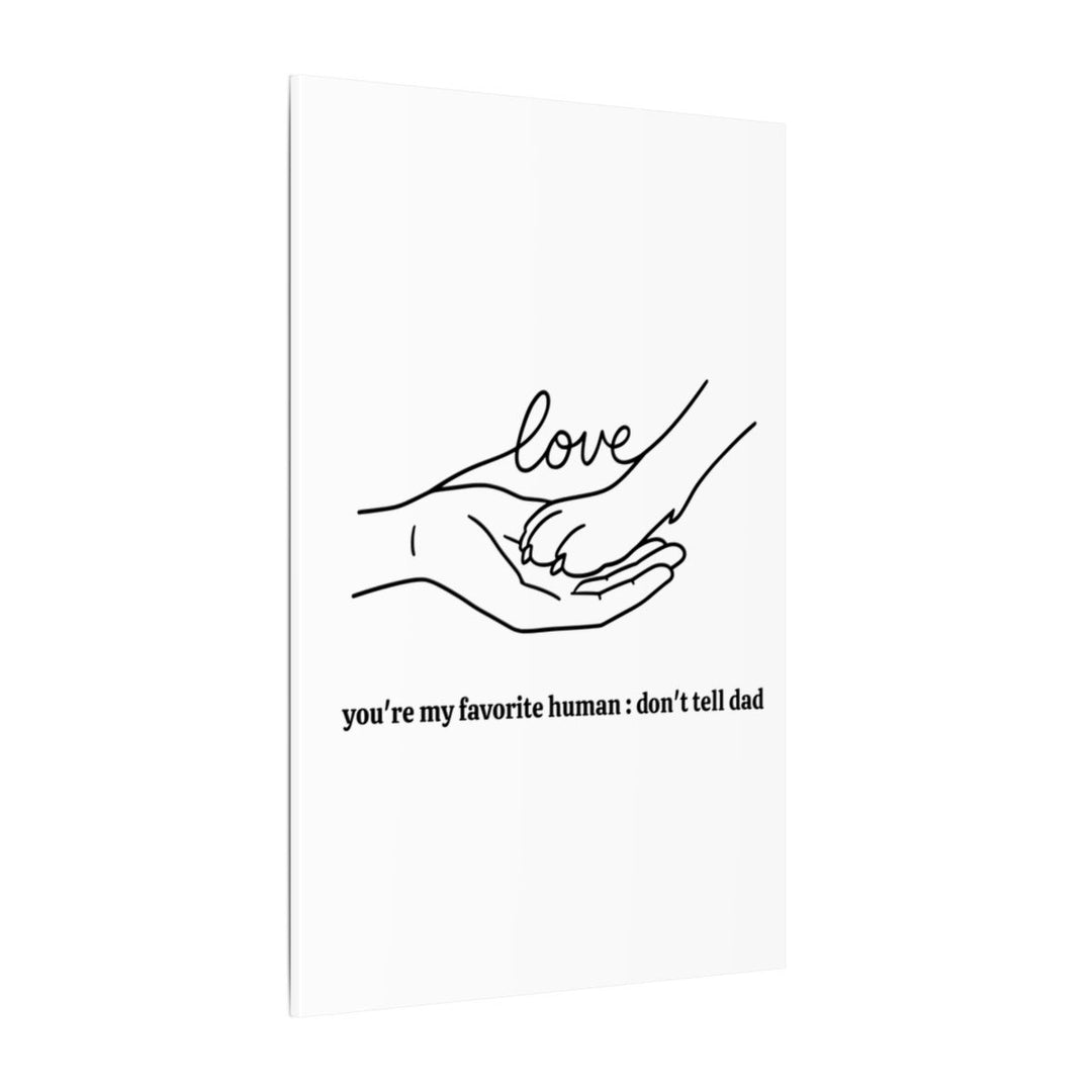 Dog Artwork Canvas - Hand Holding Illustration