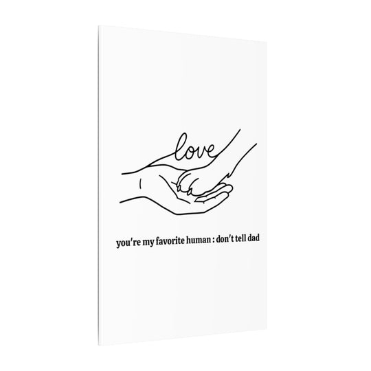 Dog Artwork Canvas - Hand Holding Illustration