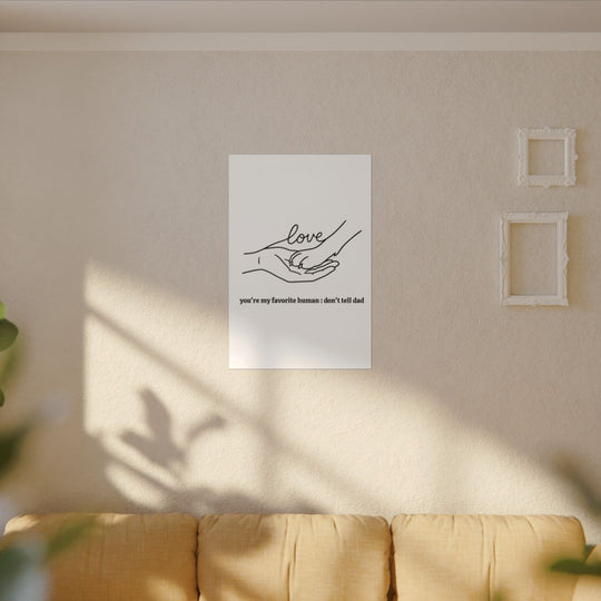 Dog Artwork Canvas - Hand Holding Illustration