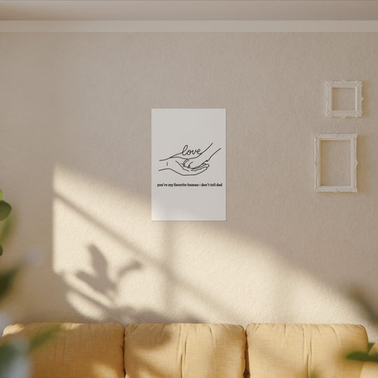 Dog Artwork Canvas - Hand Holding Illustration