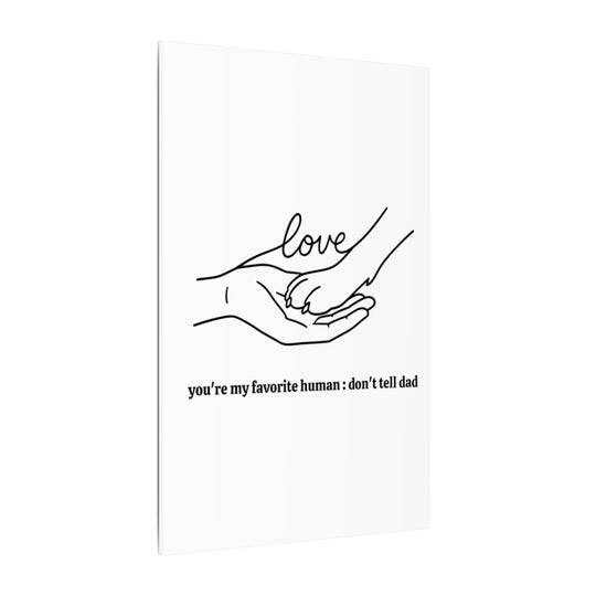 Dog Artwork Canvas - Hand Holding Illustration