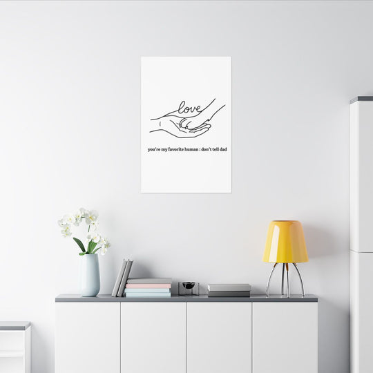 Dog Artwork Canvas - Hand Holding Illustration