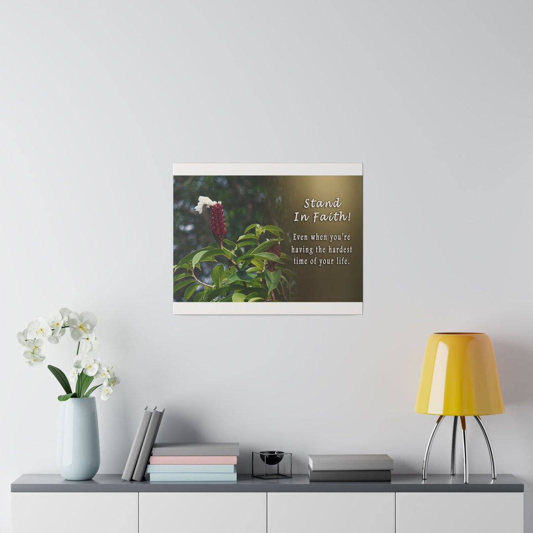 Matte Canvas, Stretched, 0.75" stand in faith : inspirational - Tailored Wall ExpressionsCanvas19718269766827513745