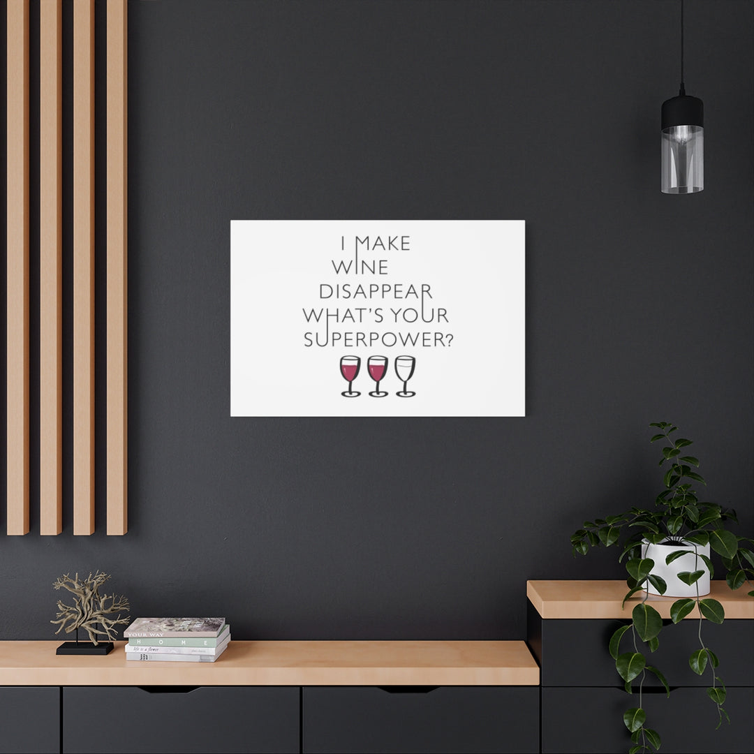 Funny Wine Art Canvas -  Wine Lover Gift