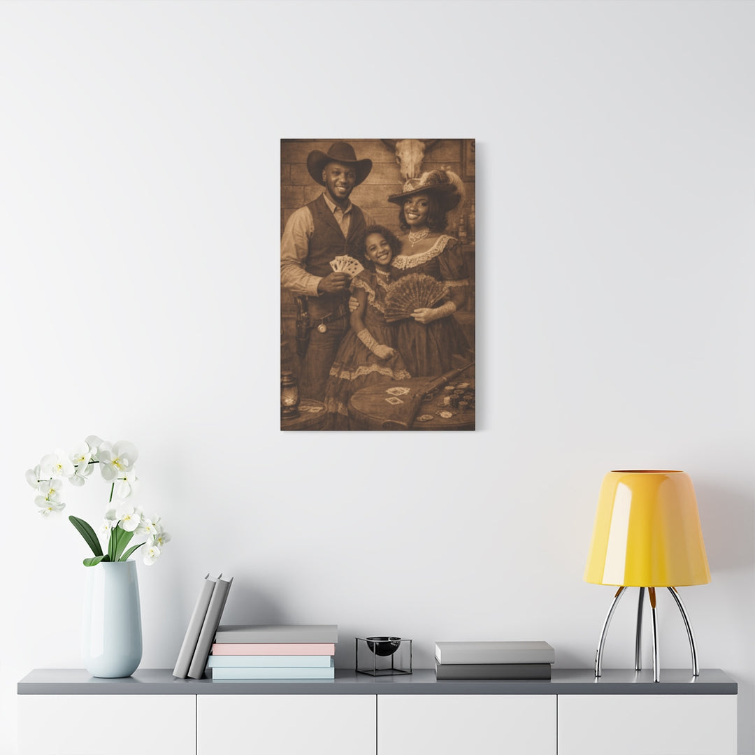 Old West Style Canvas - Personalized Vintage Family Portrait - Tailored Wall Expressions