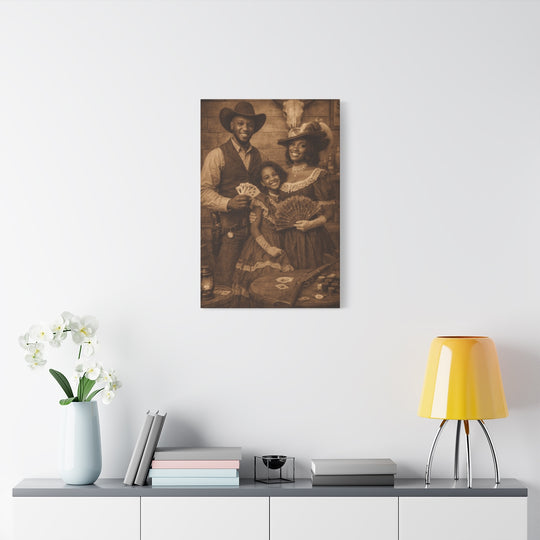 Old West Style Canvas - Personalized Vintage Family Portrait - Tailored Wall Expressions