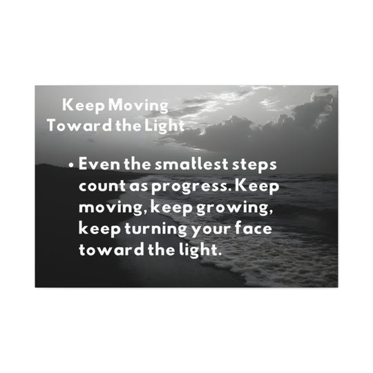 Black & White Motivational Canvas - Inspirational Beach Scene