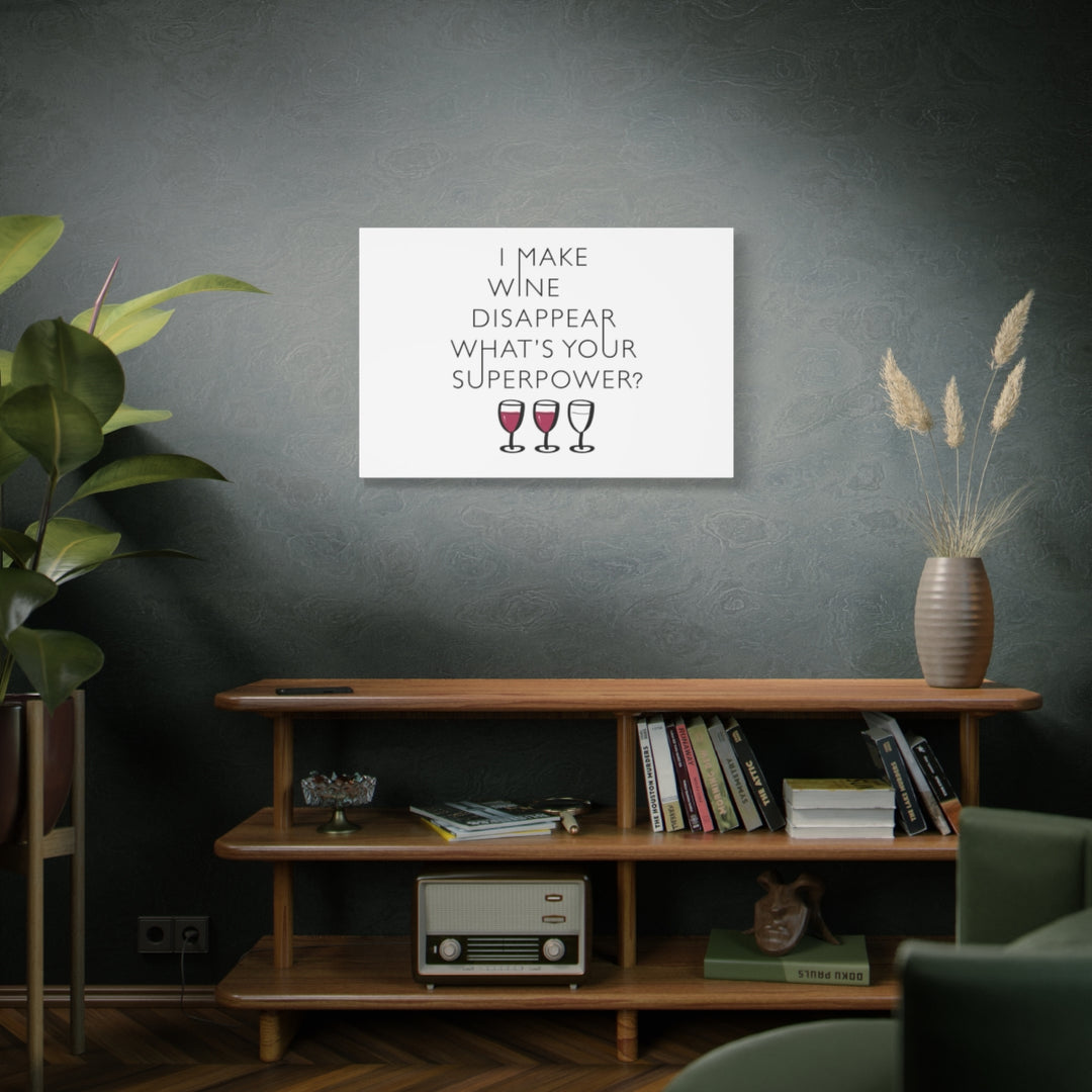 Funny Wine Art Canvas -  Wine Lover Gift