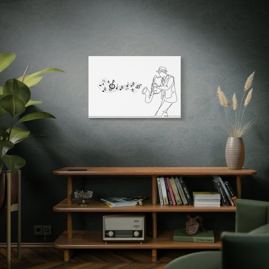 Musical Saxophone Art Canvas - Modern Jazz Wall Decor