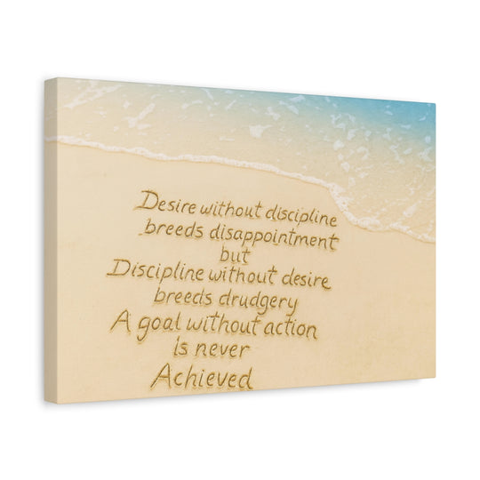 Inspirational Beach Canvas Wall Art with Motivational Quote