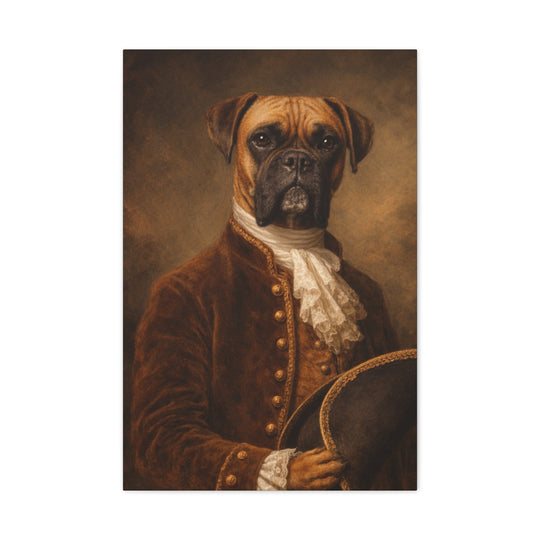 Regal Dog Portrait Canvas - Custom Pet Art Gift