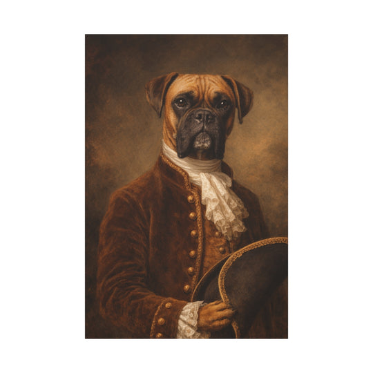 Regal Dog Portrait Canvas - Custom Pet Art Gift