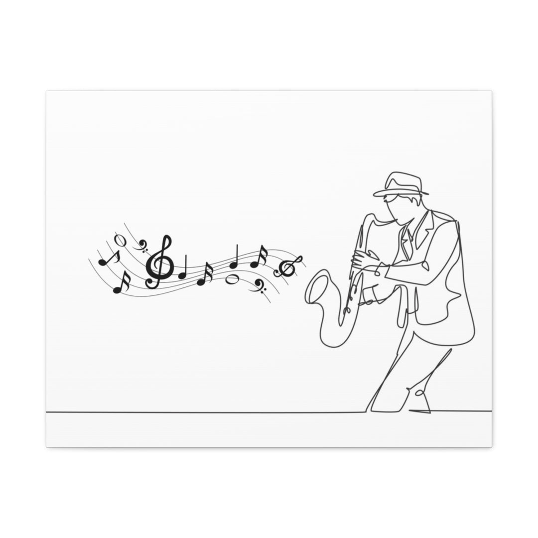 Musical Saxophone Art Canvas - Modern Jazz Wall Decor