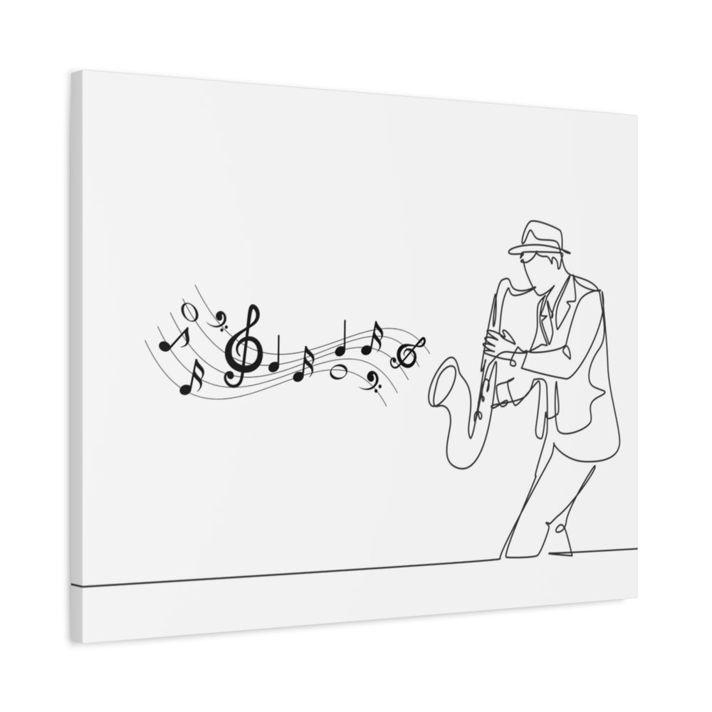 Musical Saxophone Art Canvas - Modern Jazz Wall Decor