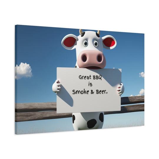 Funny Cow BBQ artwork- Farm Animal Wall Art
