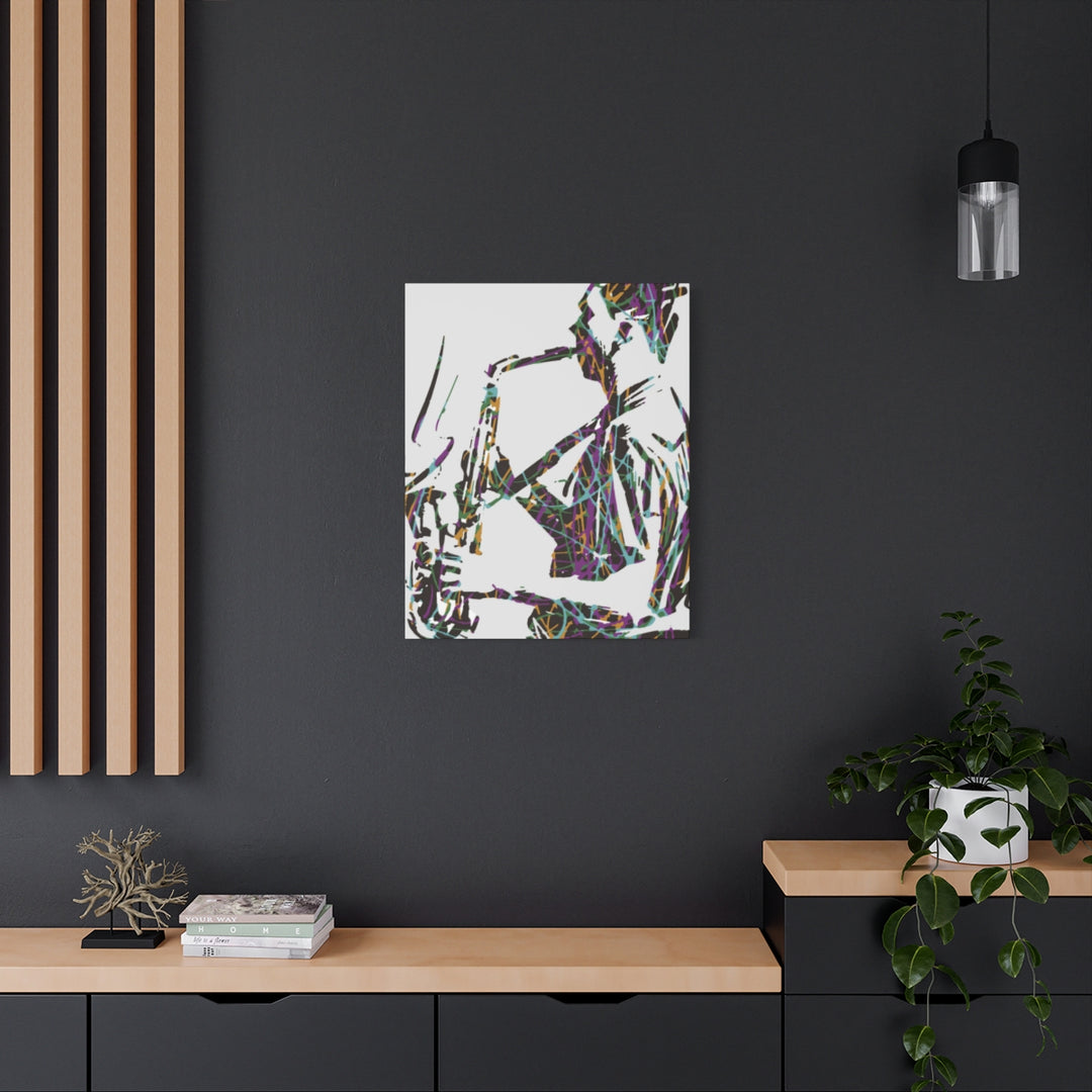 Abstract Saxophone Canvas Art - Jazz Lover Gift