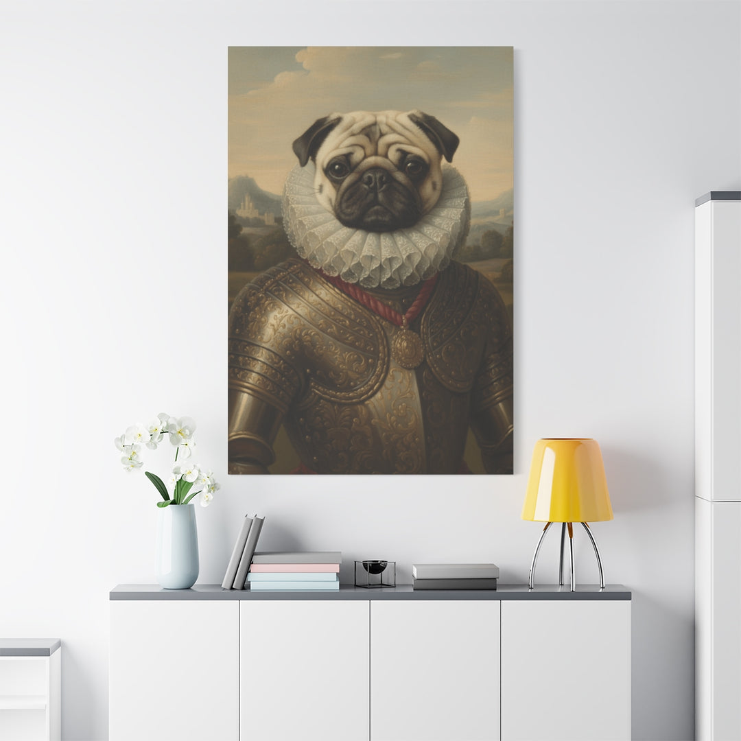 Personalized Funny Dog Art Canvas -  Renaissance Costume