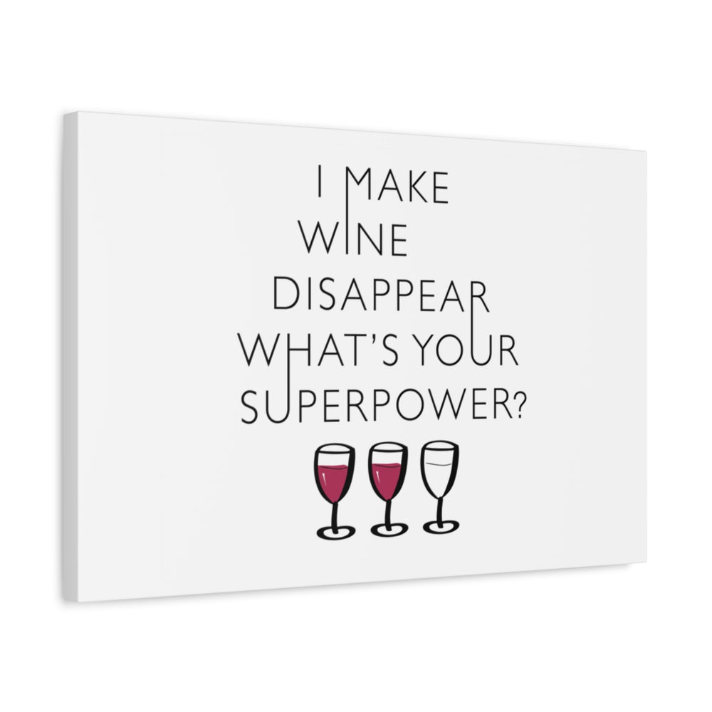 Funny Wine Art Canvas -  Wine Lover Gift