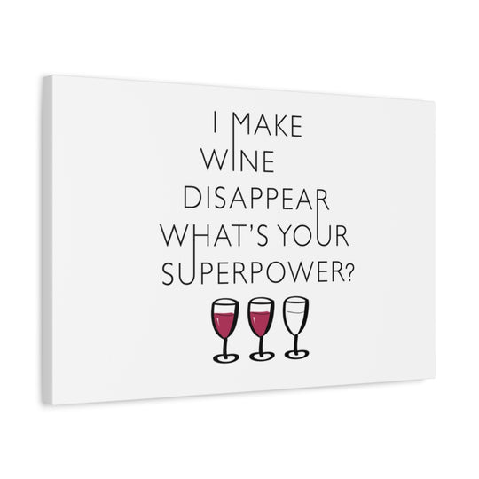 Funny Wine Art Canvas -  Wine Lover Gift