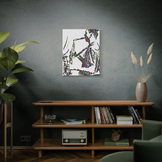 Abstract Saxophone Canvas Art - Jazz Lover Gift