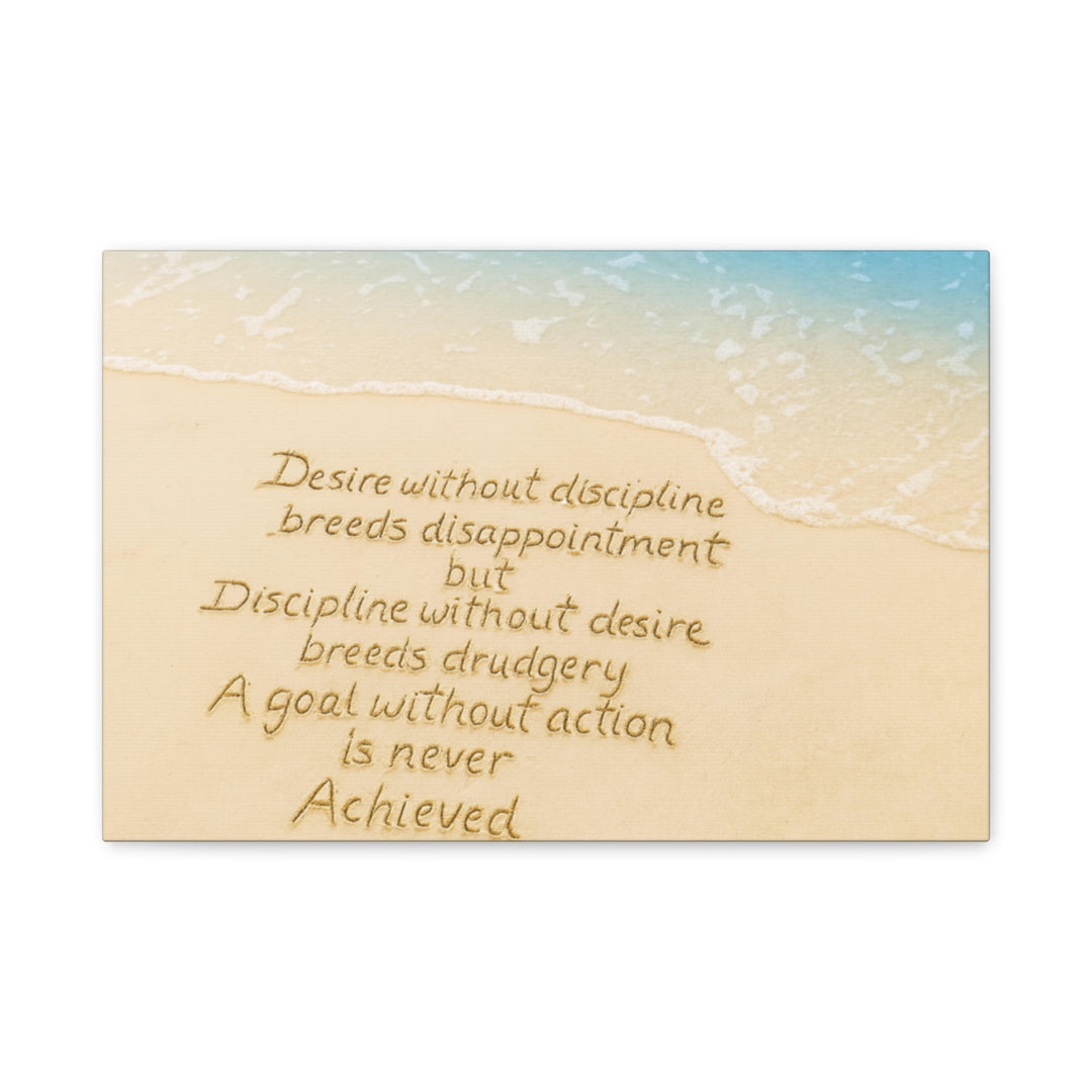 Inspirational Beach Canvas Wall Art with Motivational Quote