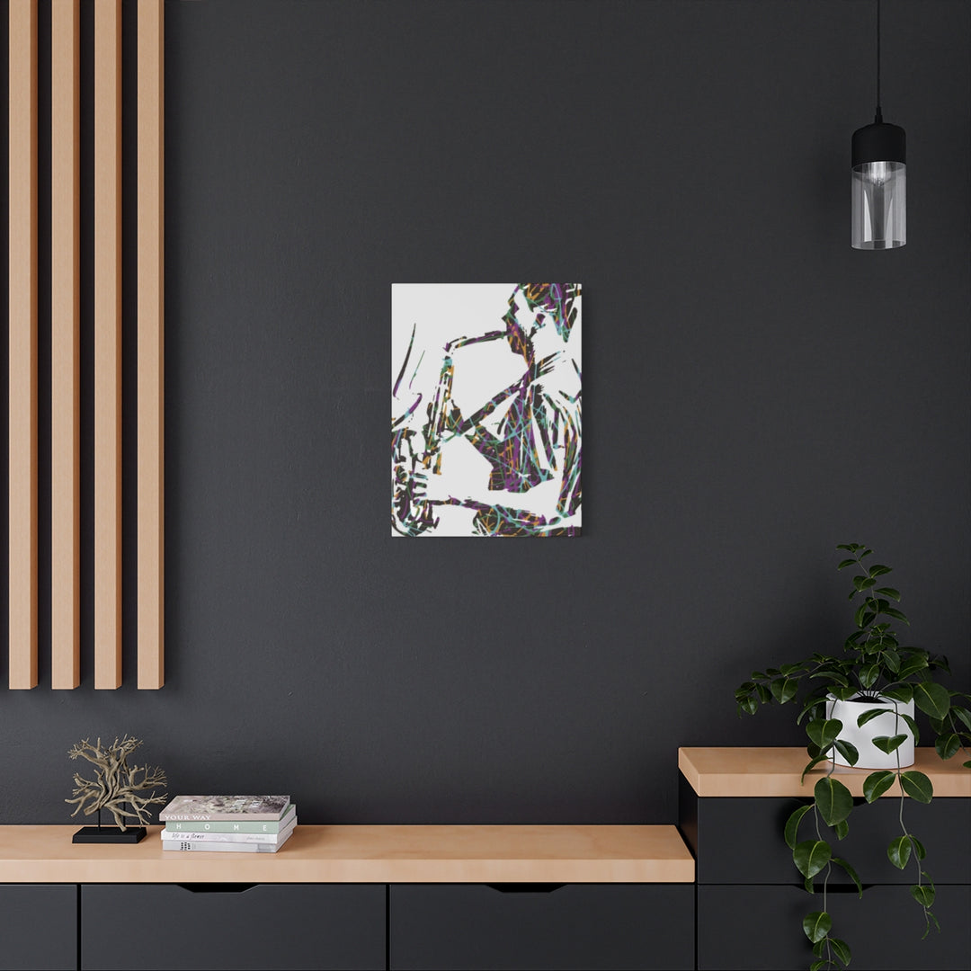 Abstract Saxophone Canvas Art - Jazz Lover Gift