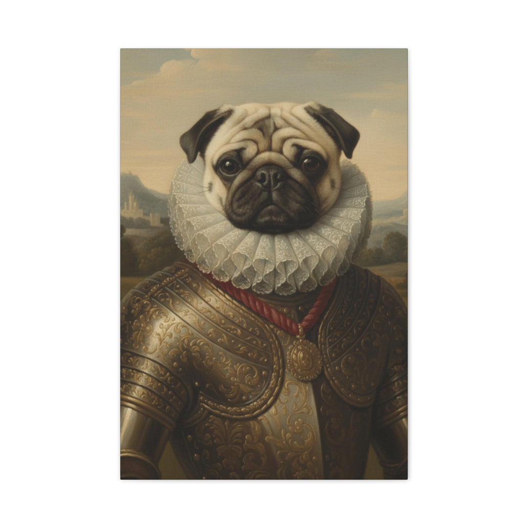 Personalized Funny Dog Art Canvas -  Renaissance Costume