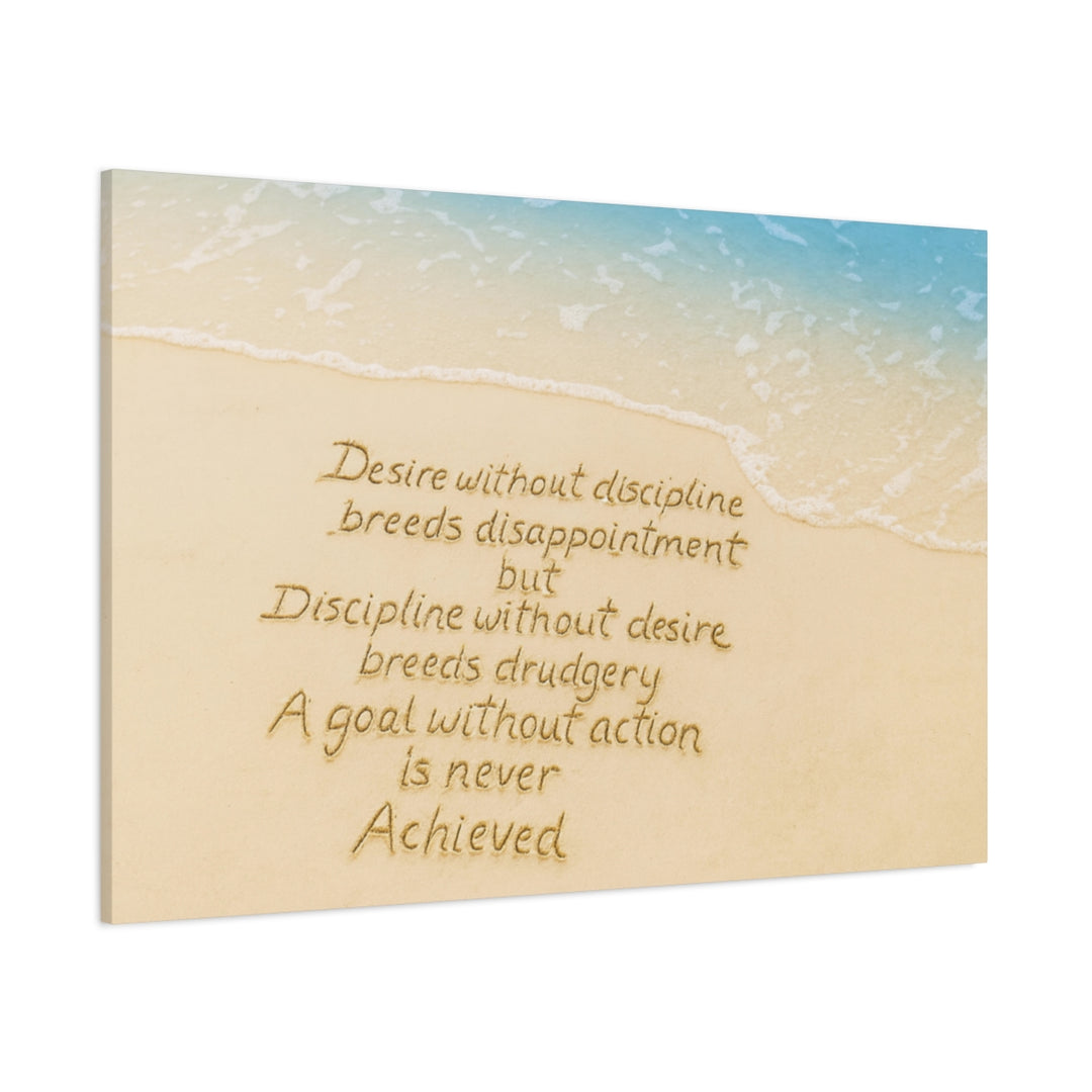Inspirational Beach Canvas Wall Art with Motivational Quote