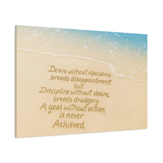 Inspirational Beach Canvas Wall Art with Motivational Quote