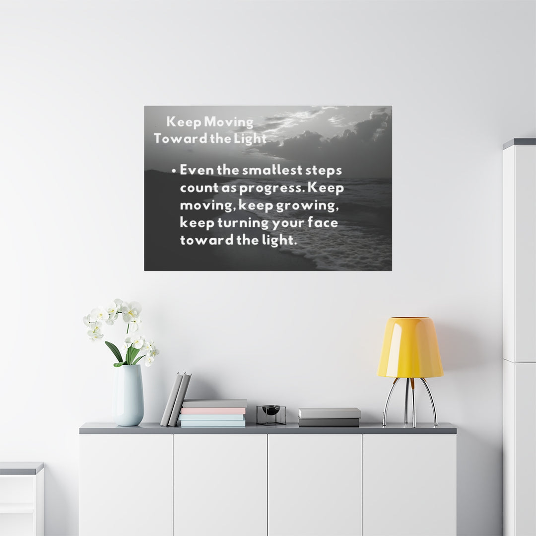 Black & White Motivational Canvas - Inspirational Beach Scene