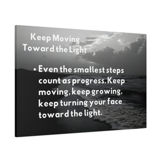 Black & White Motivational Canvas - Inspirational Beach Scene