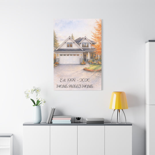 Custom Canvas Art Portrait - Watercolor House Painting