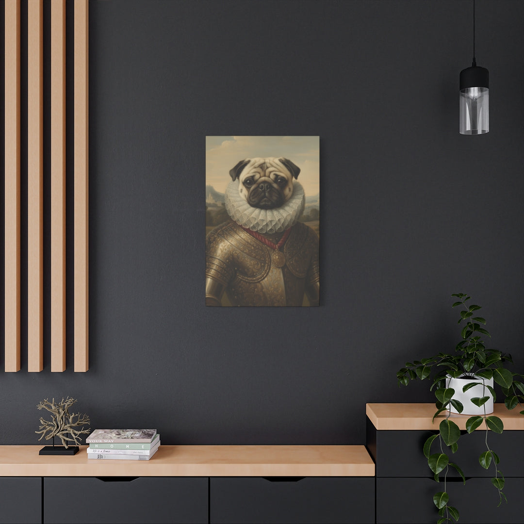 Personalized Funny Dog Art Canvas -  Renaissance Costume