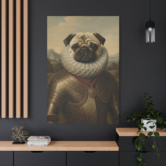 Personalized Funny Dog Art Canvas -  Renaissance Costume