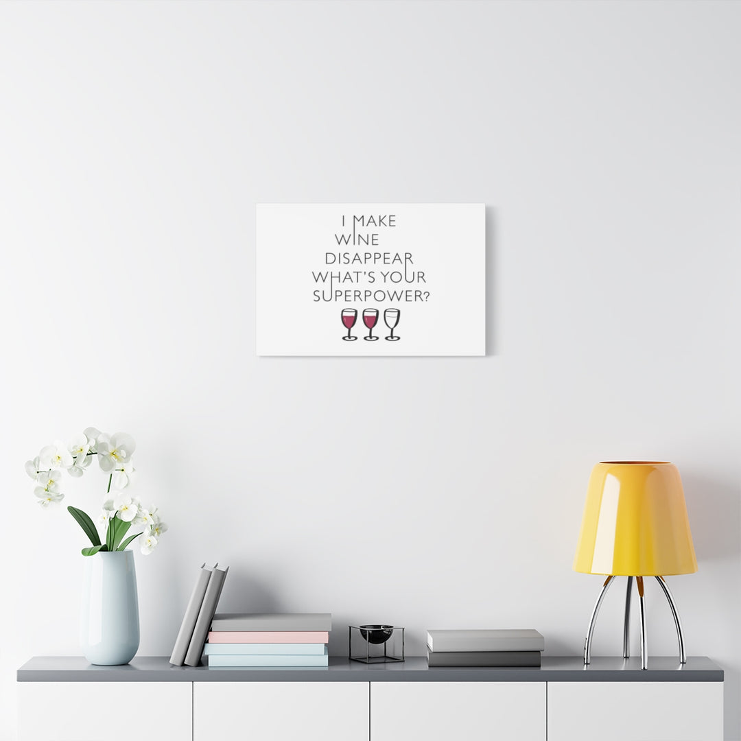 Funny Wine Art Canvas -  Wine Lover Gift