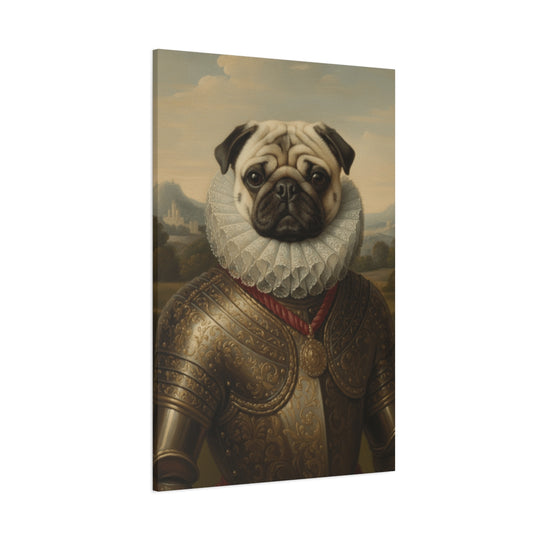 Personalized Funny Dog Art Canvas -  Renaissance Costume