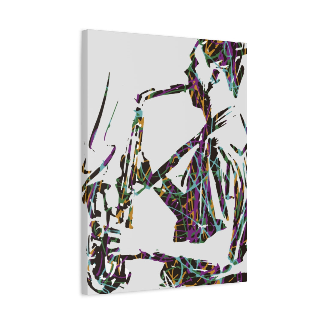 Abstract Saxophone Canvas Art - Jazz Lover Gift
