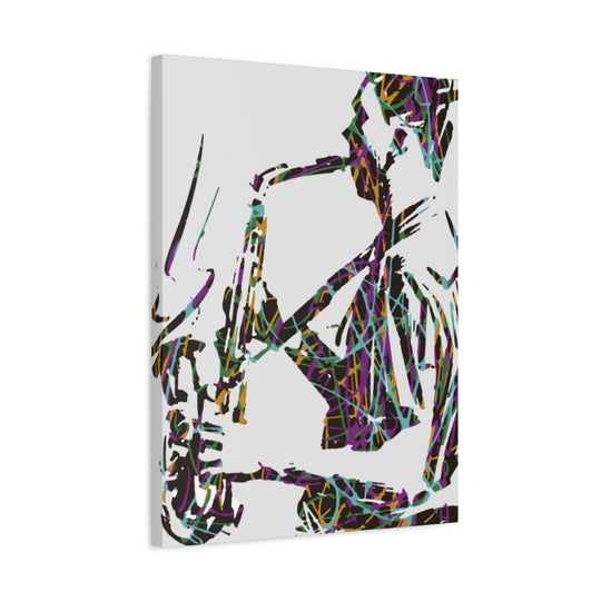 Abstract Saxophone Canvas Art - Jazz Lover Gift