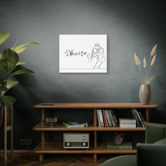 Musical Saxophone Art Canvas - Modern Jazz Wall Decor